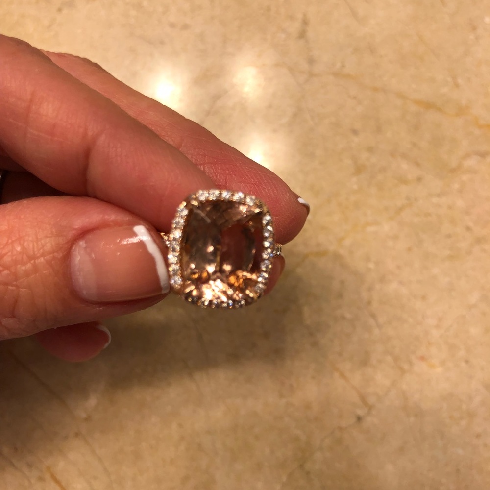 Sam and sue morganite ring size 4 rose gold